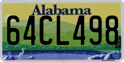 AL license plate 64CL498