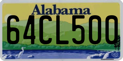AL license plate 64CL500