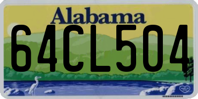 AL license plate 64CL504
