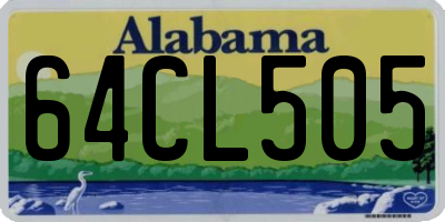AL license plate 64CL505