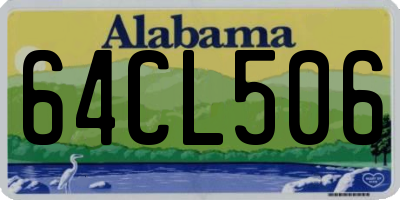 AL license plate 64CL506