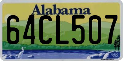 AL license plate 64CL507