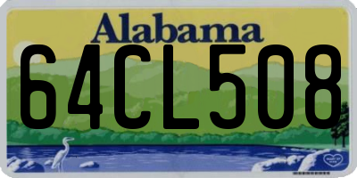 AL license plate 64CL508