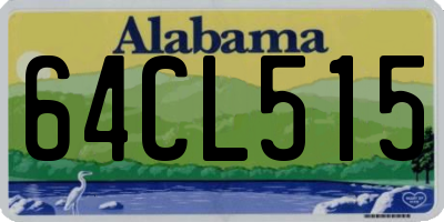 AL license plate 64CL515