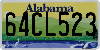 AL license plate 64CL523