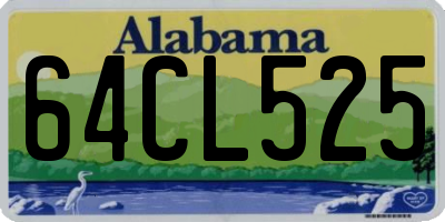 AL license plate 64CL525