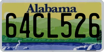 AL license plate 64CL526