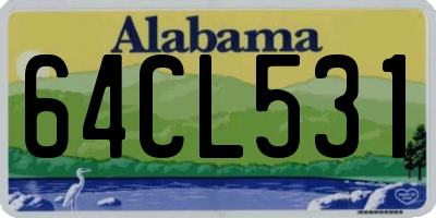 AL license plate 64CL531
