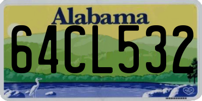 AL license plate 64CL532