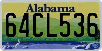 AL license plate 64CL536