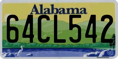 AL license plate 64CL542