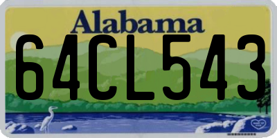 AL license plate 64CL543