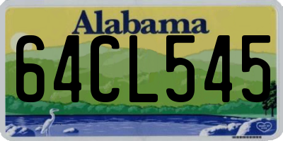 AL license plate 64CL545