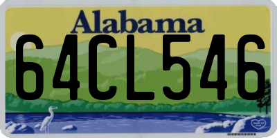 AL license plate 64CL546