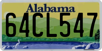 AL license plate 64CL547