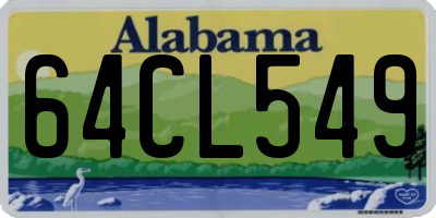 AL license plate 64CL549