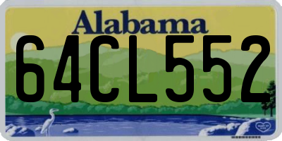AL license plate 64CL552