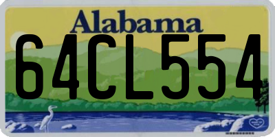 AL license plate 64CL554