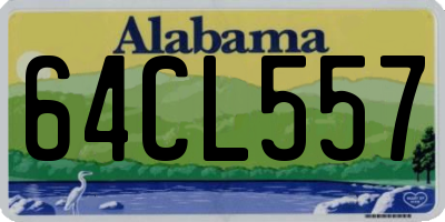 AL license plate 64CL557