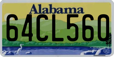 AL license plate 64CL560