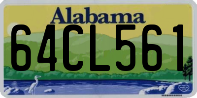 AL license plate 64CL561