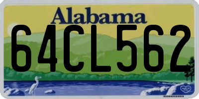 AL license plate 64CL562
