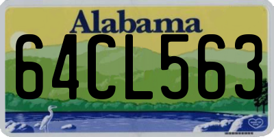 AL license plate 64CL563
