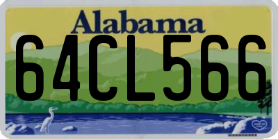 AL license plate 64CL566
