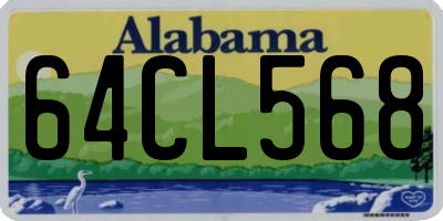 AL license plate 64CL568