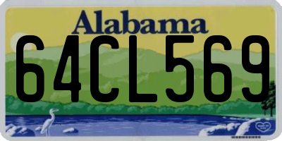 AL license plate 64CL569