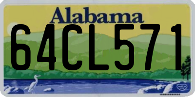 AL license plate 64CL571