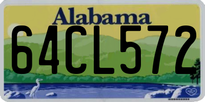 AL license plate 64CL572
