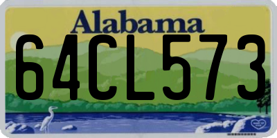 AL license plate 64CL573