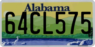 AL license plate 64CL575