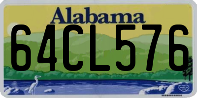 AL license plate 64CL576