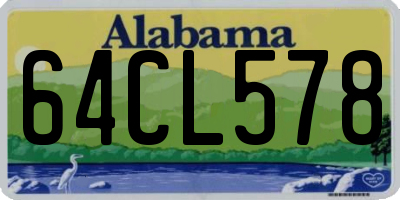 AL license plate 64CL578