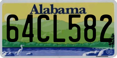 AL license plate 64CL582