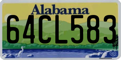 AL license plate 64CL583