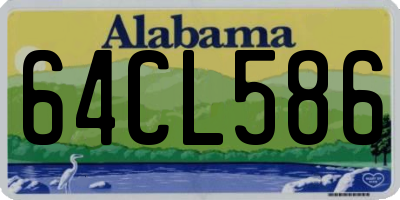 AL license plate 64CL586