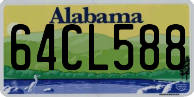 AL license plate 64CL588