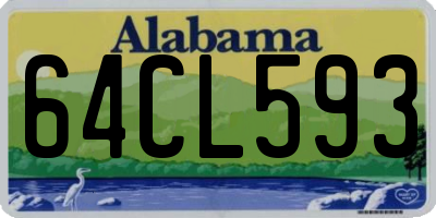 AL license plate 64CL593