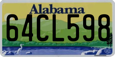 AL license plate 64CL598