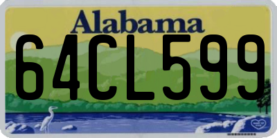 AL license plate 64CL599