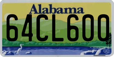 AL license plate 64CL600