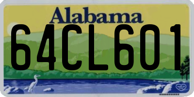 AL license plate 64CL601