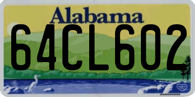 AL license plate 64CL602