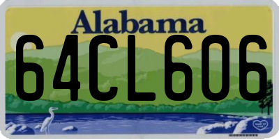 AL license plate 64CL606