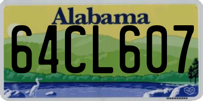 AL license plate 64CL607