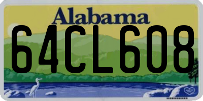 AL license plate 64CL608