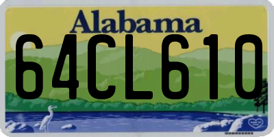 AL license plate 64CL610